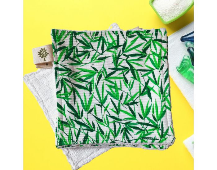 SUSIE Lot De 5 Lingettes Imprimes 100 % Coton Bio - 11 x 11 cm (6)