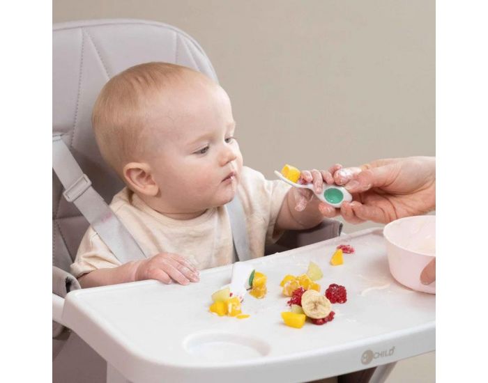 DODDL Set de voyage 2 couverts ergonomiques pour bb Verts - Ds 6 mois (1)