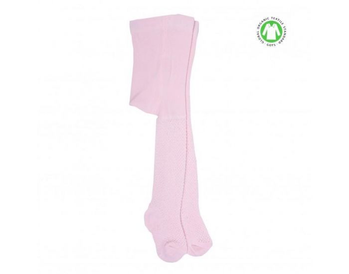 SEVIRA KIDS Collants bb mixte en coton biologique Rose ple (4)