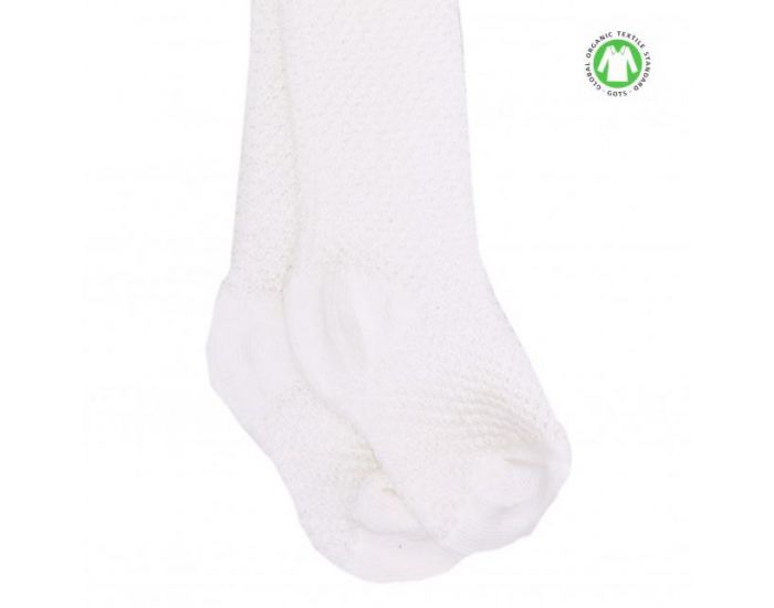 SEVIRA KIDS Collants bb Mixte en Coton Biologique - Ecru (1)