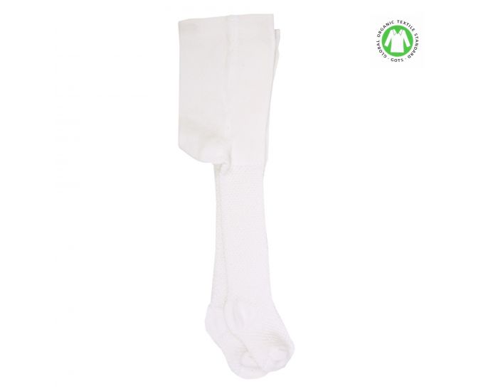 SEVIRA KIDS Collants bb Mixte en Coton Biologique - Ecru (3)