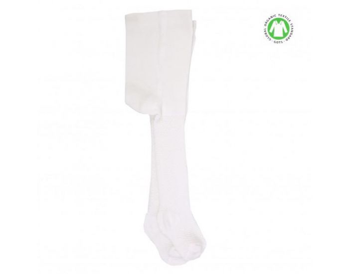 SEVIRA KIDS Collants bb Mixte en Coton Biologique - Ecru (4)