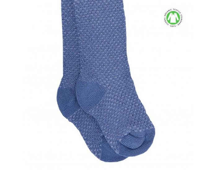 SEVIRA KIDS Collants Bb Mixte en Coton Biologique - Bleu Indigo (5)