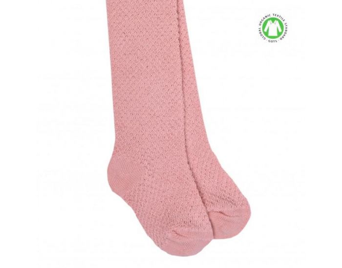 SEVIRA KIDS Collants Bb Mixte en Coton Biologique - Saumon (1)