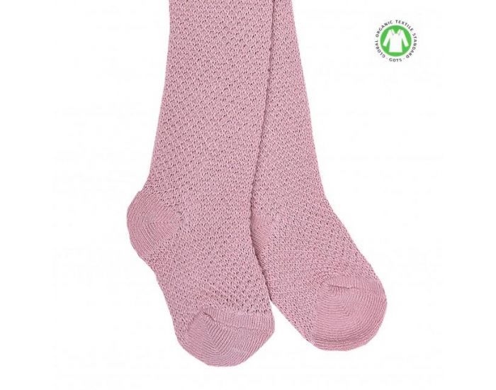 SEVIRA KIDS Collants Bb en Coton Biologique - Vieux Rose (4)