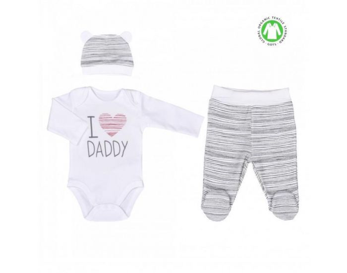 SEVIRA KIDS Ensemble Vtements Bb 3 pices - I love Daddy (7)