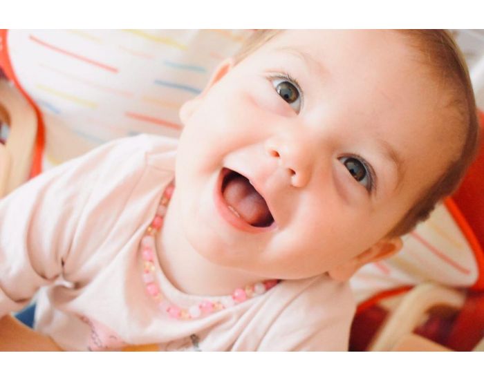 IRREVERSIBLE Collier d'ambre & quartz rose - Pour bb (5)