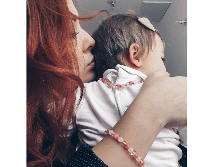 IRREVERSIBLE Collier d'ambre & quartz rose - Pour bb (7)