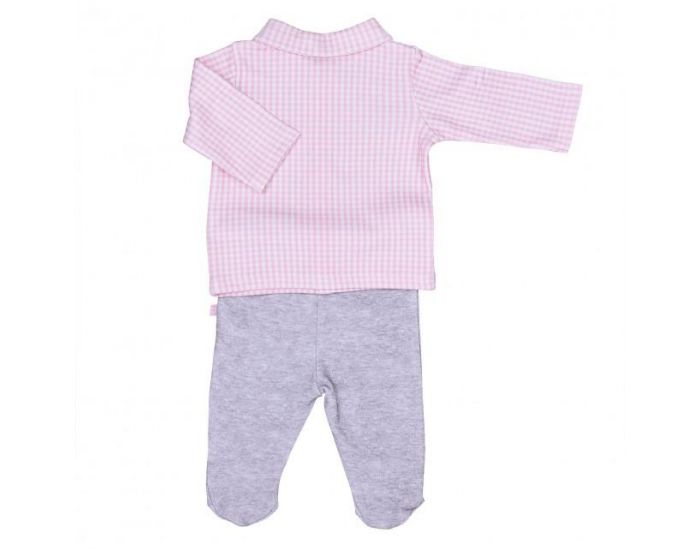 SEVIRA KIDS Ensemble Vtements Bb - Pyjama 2 Pices - Vichy Karl Rose (6)