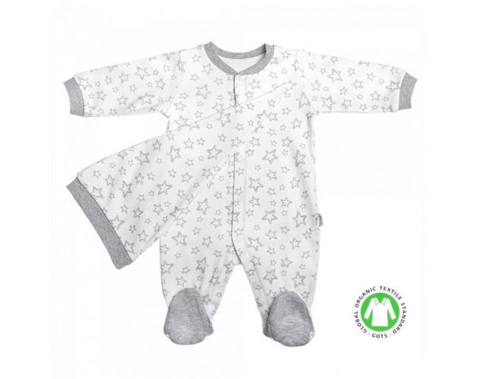 SEVIRA KIDS Dors-bien pyjama bb en coton bio avec bonnet - Active Star (4)