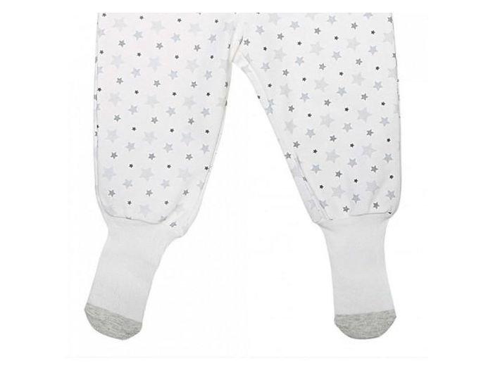 SEVIRA KIDS Pantalon bb fille avec pieds faon chaussettes - coton bio - toiles (1)