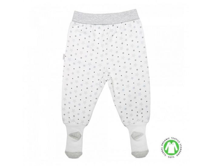 SEVIRA KIDS Pantalon bb fille avec pieds faon chaussettes - coton bio - toiles (5)