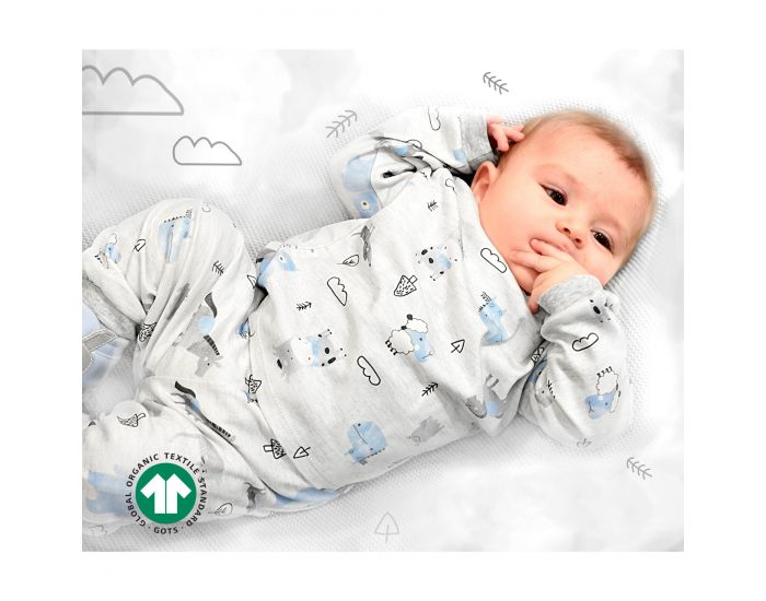 SEVIRA KIDS Ensemble vtements Bb - Pyjama coton bio 2 pices - Animaux (1)