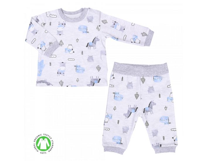 SEVIRA KIDS Ensemble vtements Bb - Pyjama coton bio 2 pices - Animaux (5)