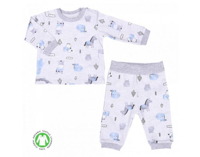 SEVIRA KIDS Ensemble vtements Bb - Pyjama coton bio 2 pices - Animaux (6)