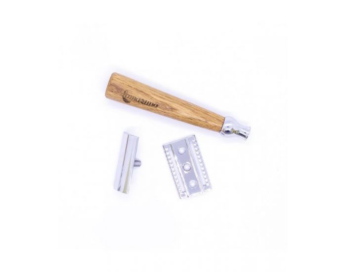 LAMAZUNA Rasoir de Suret  Lame Plate Rechargeable en Bois de Chne  (1)