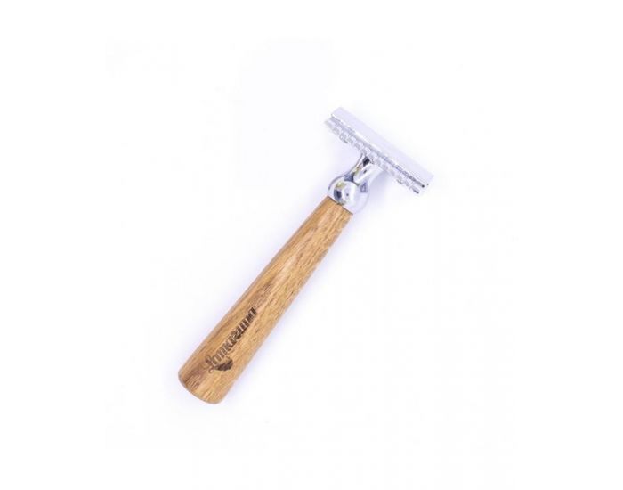 LAMAZUNA Rasoir de Suret  Lame Plate Rechargeable en Bois de Chne  (2)