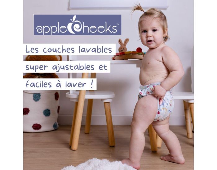 APPLECHEEKS Couche Lavable TE1 - Taille unique 2.8/16kg (11)