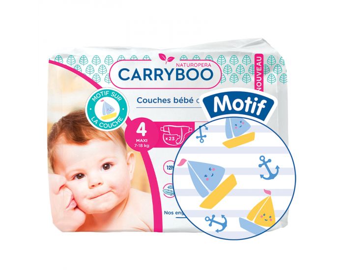 CARRYBOO Couches Ecologiques Dermo-sensitives T4 -7 18 Kg - 6x23 couches (3)