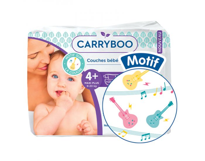 CARRYBOO Couches Ecologiques Dermo-sensitives T4+ - 9 20Kg - 6x22 couches (3)