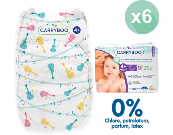 CARRYBOO Couches Ecologiques Dermo-sensitives T4+ - 9 20Kg - 6x22 couches (4)