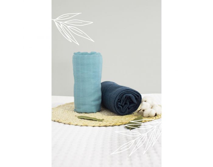 KADOLIS Maxi langes ultra doux en Tencel et coton bio unis (lot de 2) (1)