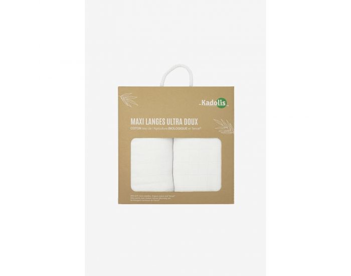 KADOLIS Maxi langes ultra doux en Tencel et coton bio unis (lot de 2) (9)