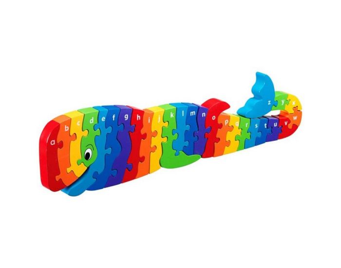 LANKA KADE Puzzle en bois Baleine Alphabet - Ds 3 ans (1)