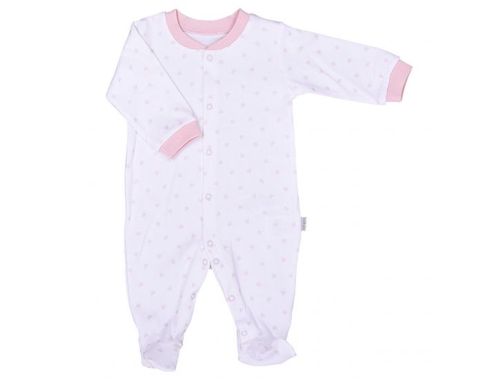 BEBESEO Ensemble 100% Bio 4 Pices Fille Barboteuse, Gilet, Bavoir et Bonnet (1)