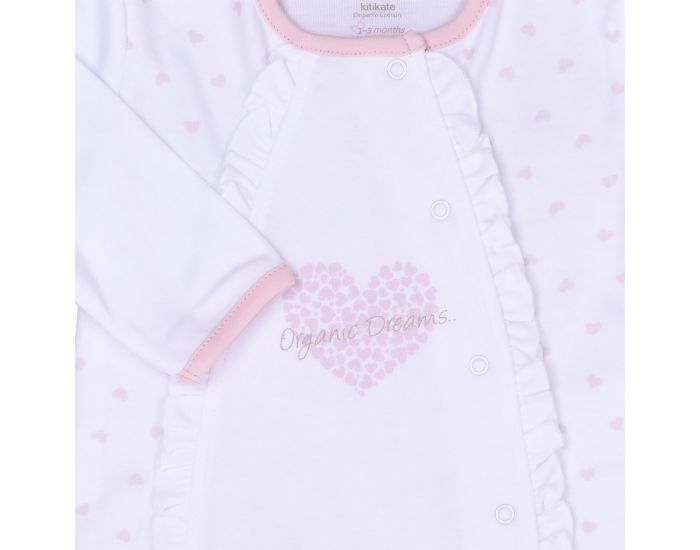 BEBESEO Combinaison Organique Rose & Blanche 100% Bio (1)