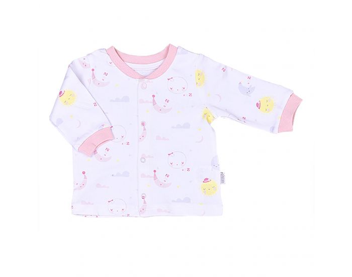 BEBESEO Pyjama 2 Pices 100% Bio Rose Pull + Pantalon Motifs Mlangs (1)