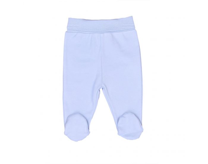 BEBESEO Pyjama 2 Pices 100% Bio Bleu Pull + Pantalon Motifs Mlangs (2)