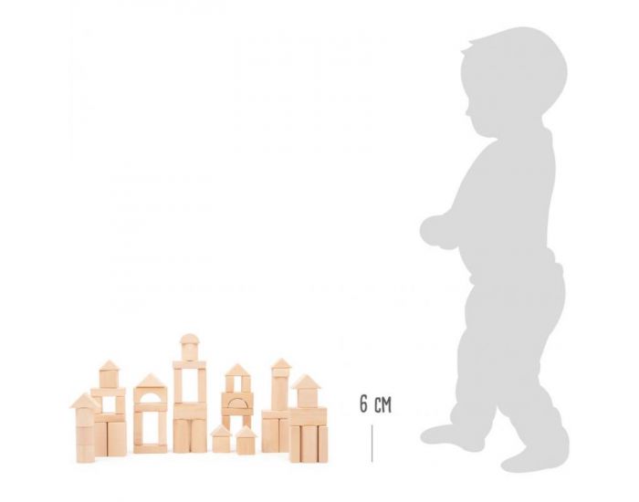 LEGLER Sac Jeu de Construction en Bois 50 Pi�ces - D�s 12 mois (3)