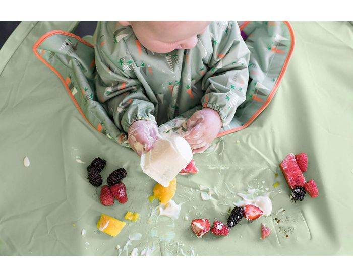 TIDY TOT Kit Bavoir et Plateau Transportable - Sage Green (12)