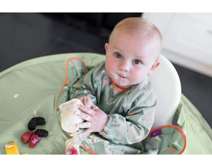 TIDY TOT Kit Bavoir et Plateau Transportable - Sage Green (13)