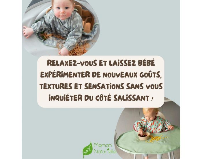 TIDY TOT Kit Bavoir et Plateau Transportable - Sage Green (3)