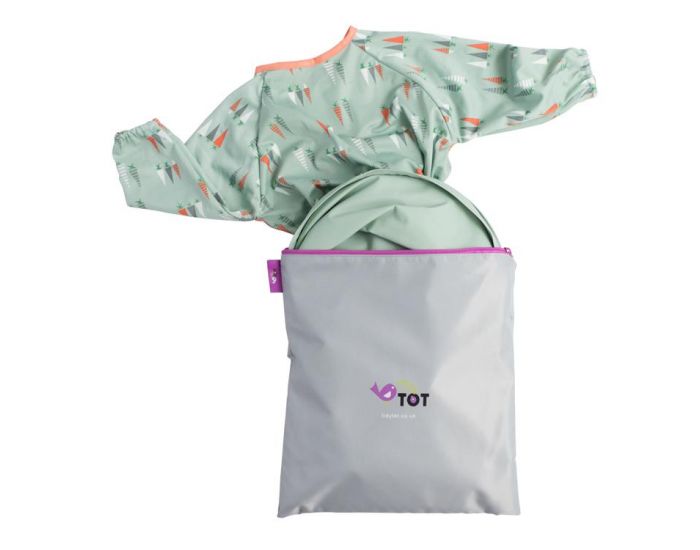 TIDY TOT Kit Bavoir et Plateau Transportable - Sage Green (10)