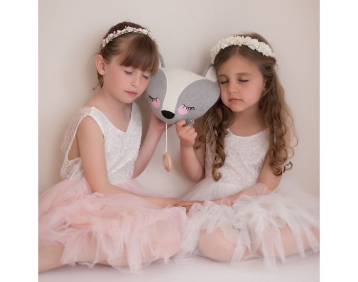 SEVIRA KIDS Veilleuse Musicale en Tricot de Coton Bio - Animaux (1)