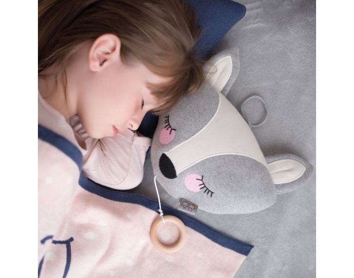 SEVIRA KIDS Veilleuse Musicale en Tricot de Coton Bio - Animaux (5)