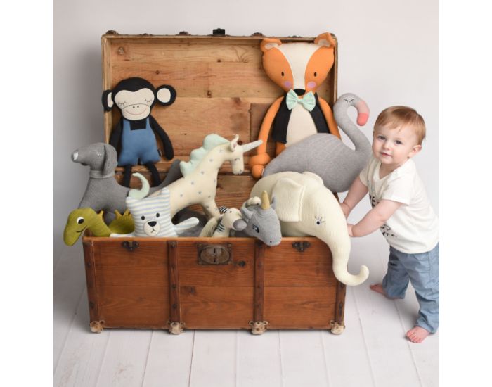 SEVIRA KIDS Veilleuse Musicale en Tricot de Coton Bio - Animaux (9)