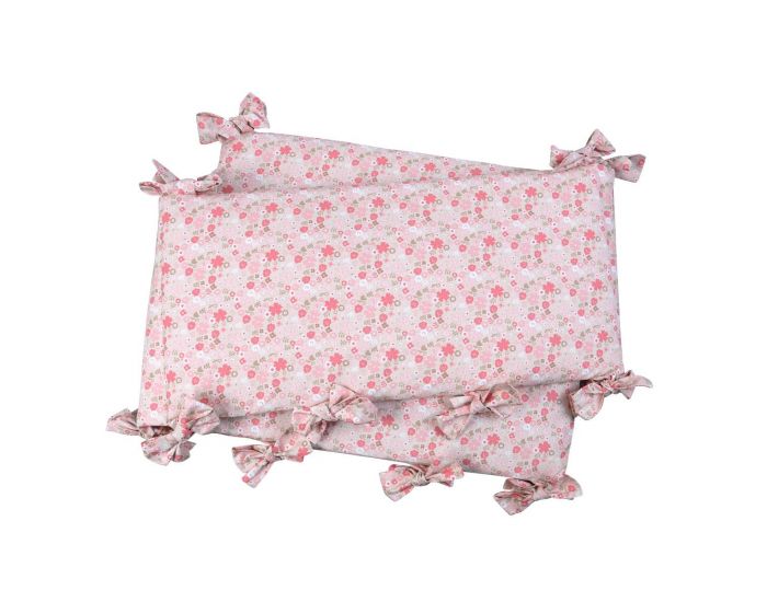 LITTLE CREVETTE Tour de lit fleurs roses Mila (3)
