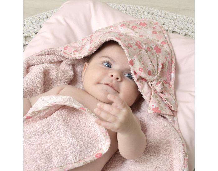 LITTLE CREVETTE Cape de bain Mila - 75x75 cm - Ds la Naissance  (3)