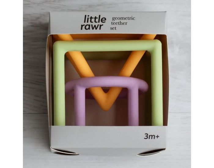 LITTLE RAWR Set jouets de Dentition Gomtriques - 3 pices - Ds 4 mois (15)