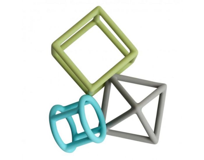 LITTLE RAWR Set jouets de Dentition Gomtriques - 3 pices - Ds 4 mois (8)