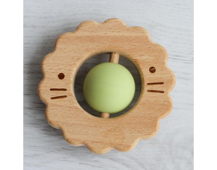 LITTLE RAWR Jouet de Dentition en Bois et Silicone - Ds 4 mois (1)
