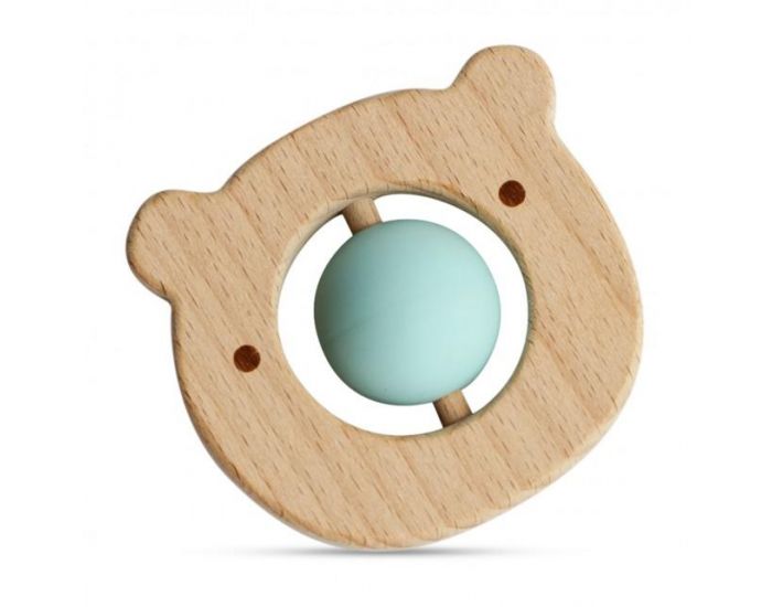LITTLE RAWR Jouet de Dentition en Bois et Silicone - Ds 4 mois (2)