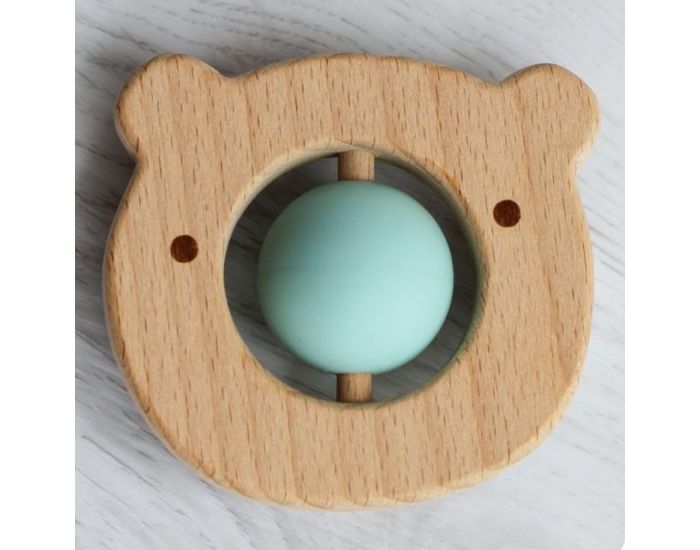 LITTLE RAWR Jouet de Dentition en Bois et Silicone - Ds 4 mois (3)