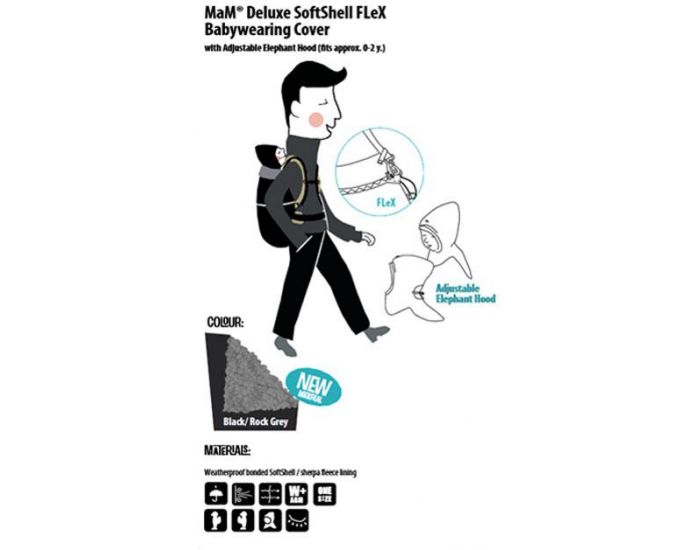 MAM Couverture de Portage SOFTSHELL - Noir/Gris (3)