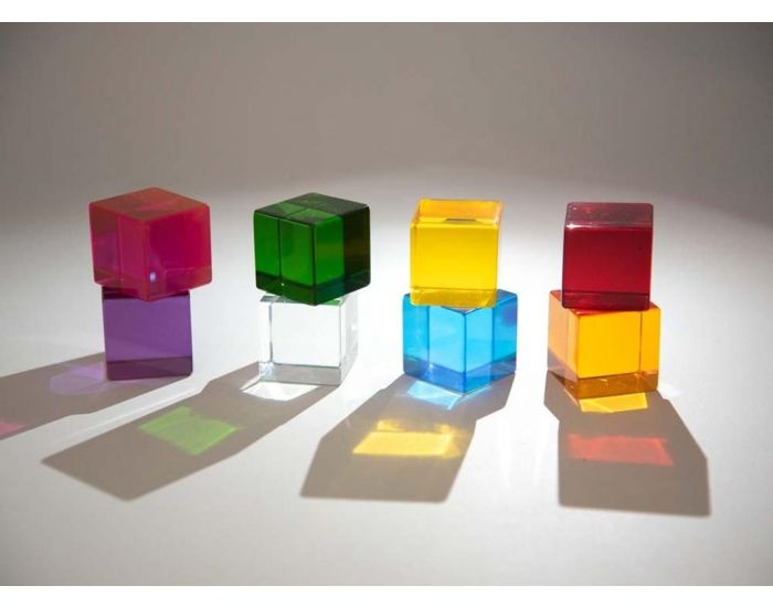 TICKIT Set de 8 Cubes de Perception - Ds la naissance (3)