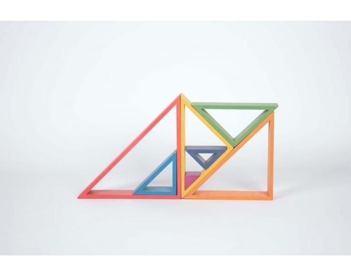 TICKIT Triangles en Bois Arc En Ciel - Ds 12 mois (1)